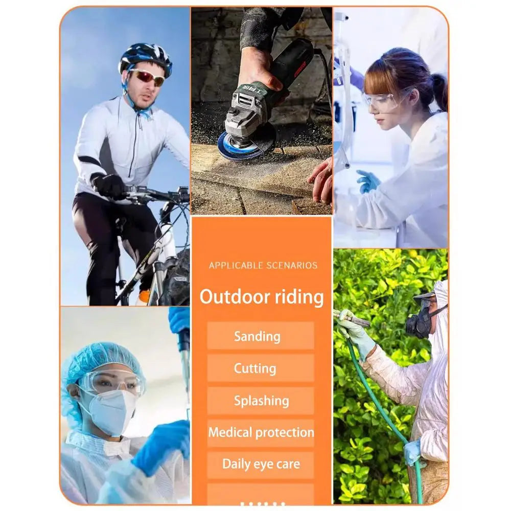 Construction Goggles For Men Angle Grinder Goggles Anti-Fog Woodworking Eyewear Anti-Splash Welding Safety Glasses Dustproof For