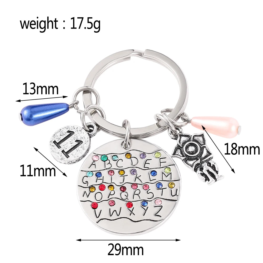 USA Sci-fi Thriller TV Series Demodog Keychain Metal Pendent Car Key Chain Keyring Jewelry Accessories Gifts For Men Women