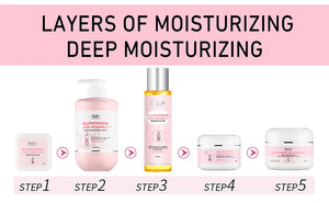 AILKE Brightening Skin Care Set, With Vitamin C, Glutathione, Reduce Spots, Moisturizing, Smooth Soft Skin, Improve Skin Radiant