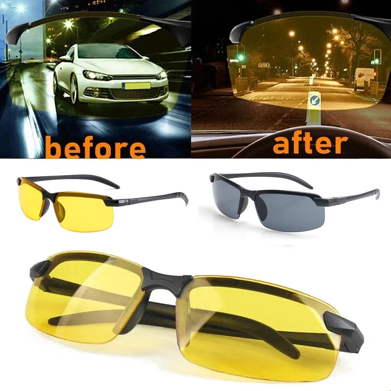 3pcs/set Fashion Night Vision Glasses Women Men Outdoor Sports Driver Anti-Glare For Night Driving Can With Prescription Glasses