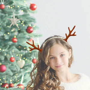 Set of 100 Hot Trend Vault Christmas reindeer clips with deer horn and ear design, cute alligator hair barrettes for holiday parties.