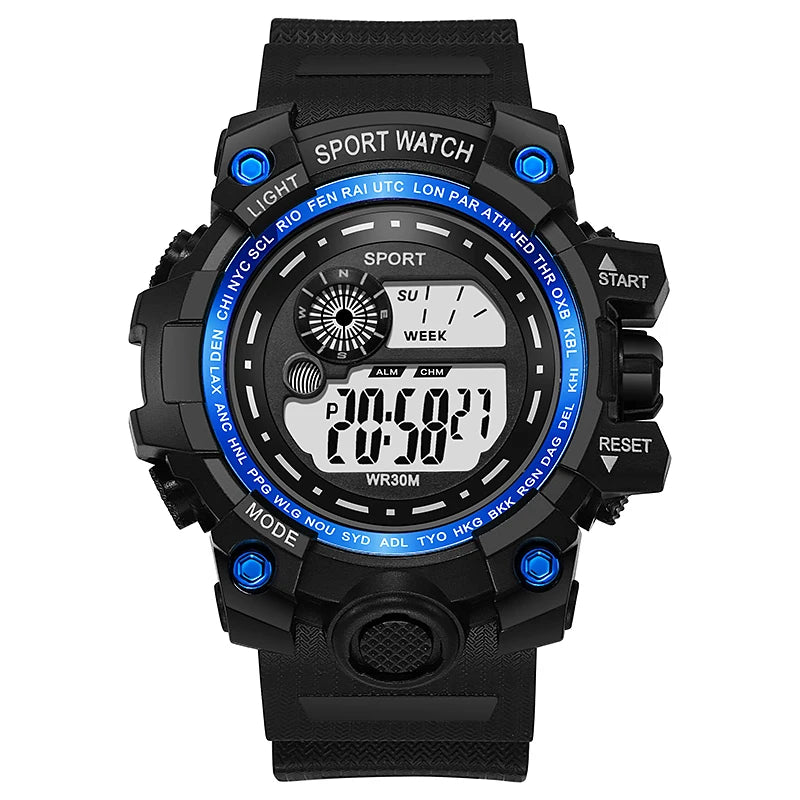 Hot Trend Vault men's LED digital watch with luminous display, waterproof sport design, military style, and date function.