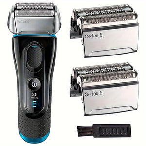 Dutrieux Premium Braun Series 5 replacement shaver head for men, compatible with Braun electric shavers, shown in close-up.