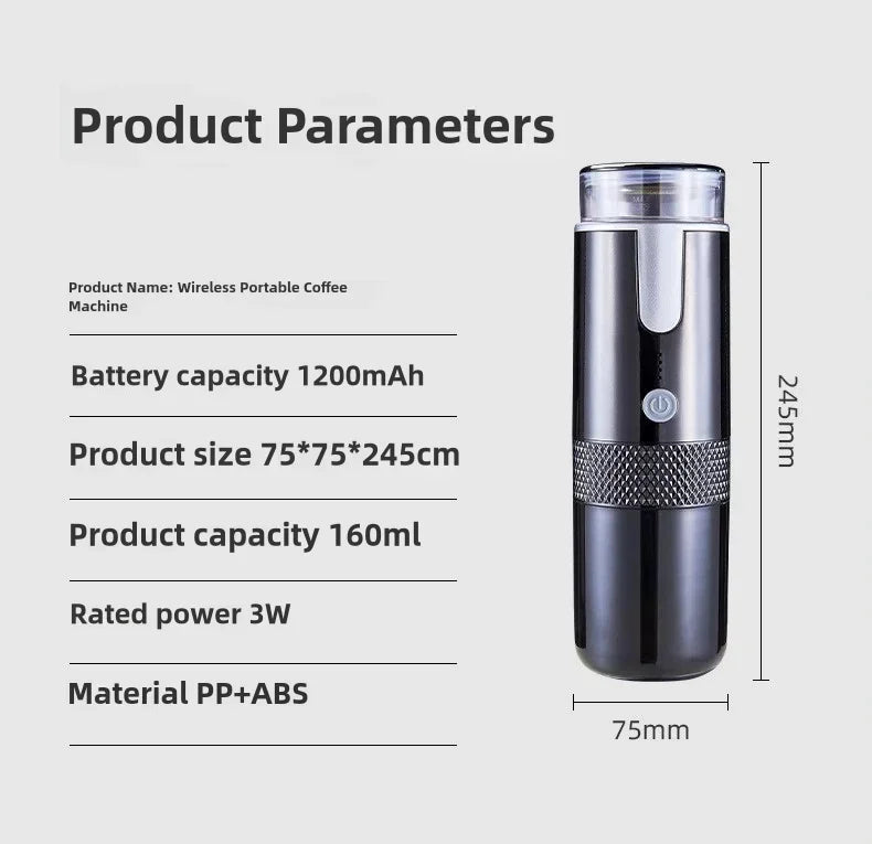 Portable Coffee Maker Electric Capsule Grind-and-Brew Coffee Maker Suitable for Ground Coffee and K-Cup Large Coffee Pods