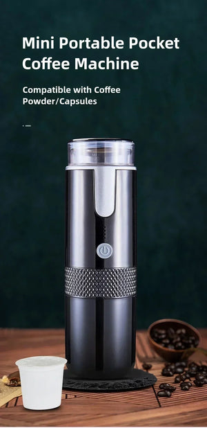 Portable Coffee Maker Electric Capsule Grind-and-Brew Coffee Maker Suitable for Ground Coffee and K-Cup Large Coffee Pods