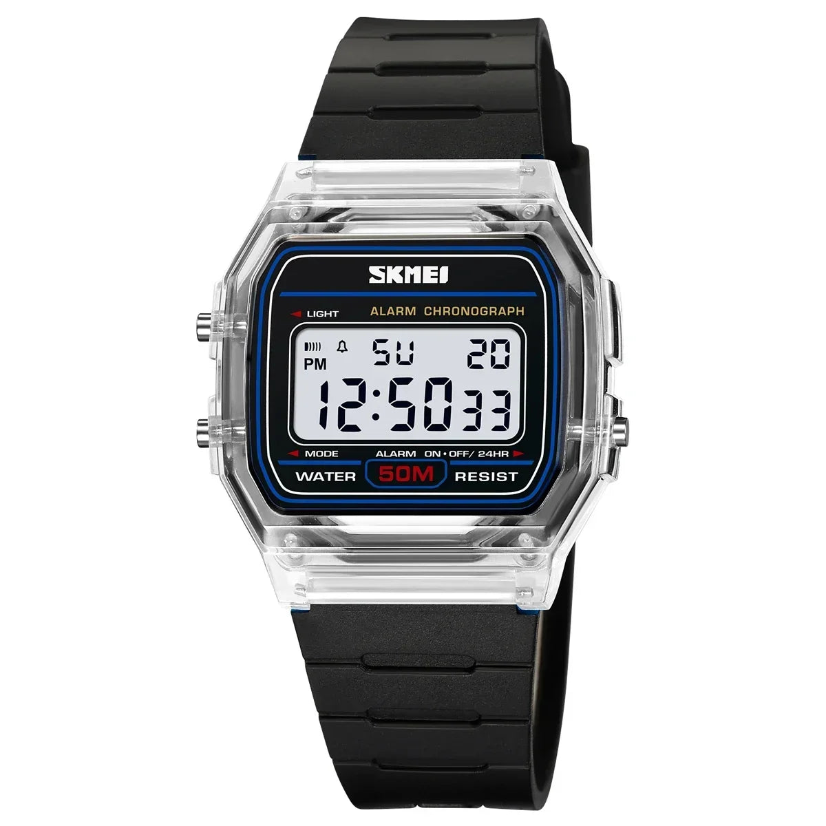 SKMEI 2056 waterproof unisex digital countdown watch with date, featuring a sleek design for men and women, by Hot Trend Vault