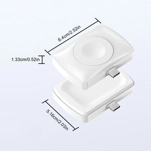 2 in 1 Magnetic Wireless Charger USB C Wireless Watch Charger Stand Fast Charging Dock Station Stand for Apple Watch Series 1-10