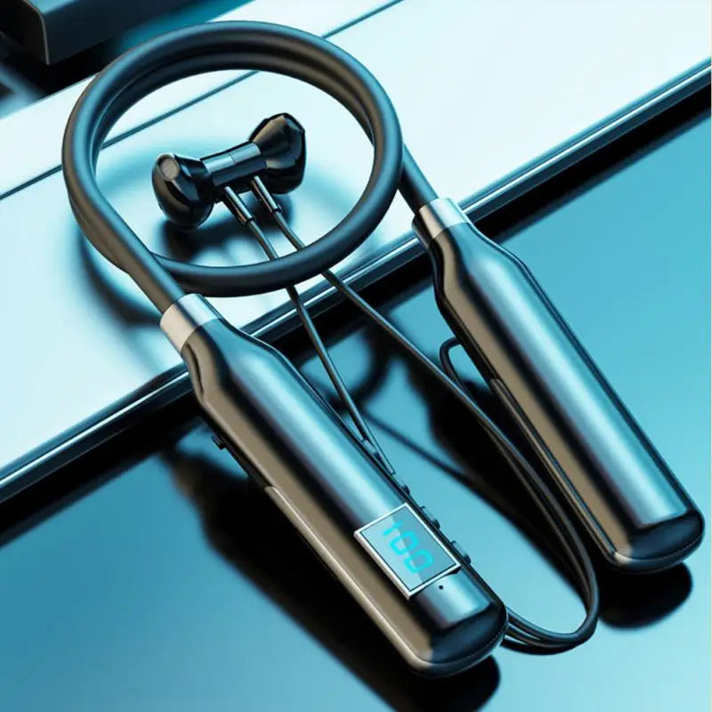 BT-100 Bluetooth-compatible Magnetic Neckband Headphone IPX3 Waterproof Sport Headset TWS Wireless Earphone Noise Cancelling