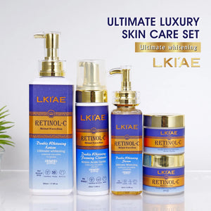 Hot Trend Vault AILKE Retinol Whitening Skin Care Set for adults, includes hydrating creams and serums, displayed with product packaging.