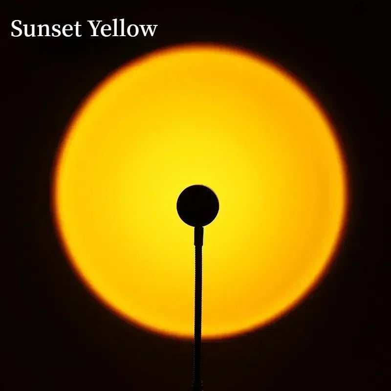 USB Sunset Lamp LED Rainbow Neon Night Light Projector Photography Wall Atmosphere Lighting for Bedroom Room Decor Nightlights