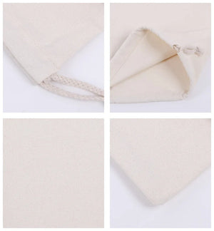Hot Trend Vault reusable cotton produce bags with drawstrings for storing fruits and vegetables, eco-friendly kitchen storage.