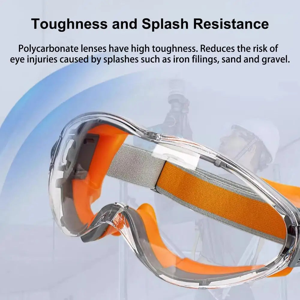 Construction Goggles For Men Angle Grinder Goggles Anti-Fog Woodworking Eyewear Anti-Splash Welding Safety Glasses Dustproof For