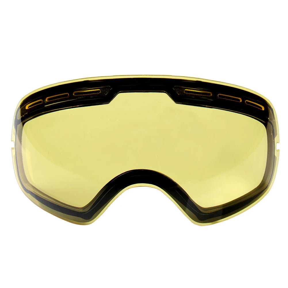 GOG 201 Lens Yellow Graced Magnetic Lens For Ski Goggles Spherical Ski Glasses Night Skiing Lens
