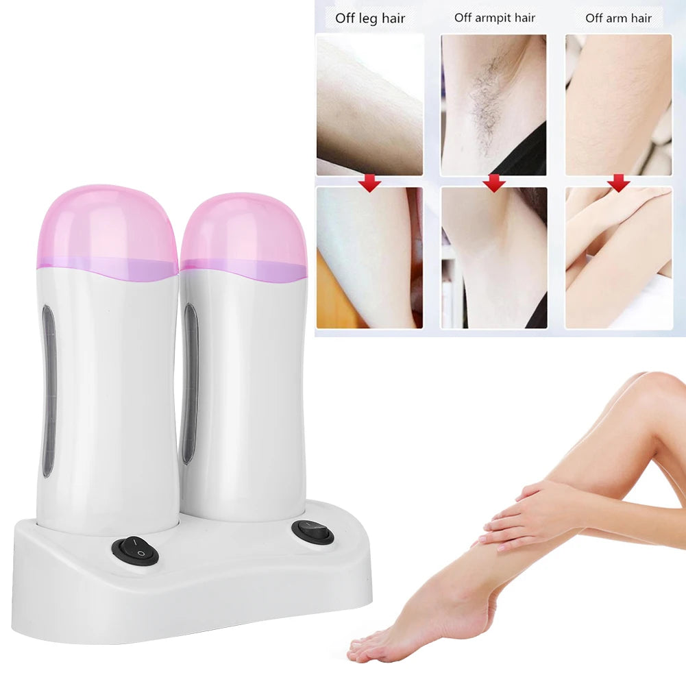Hot Trend Vault double cartridge wax warmer with EU plug, suitable for home spa or salon use, 220V, compact and efficient.
