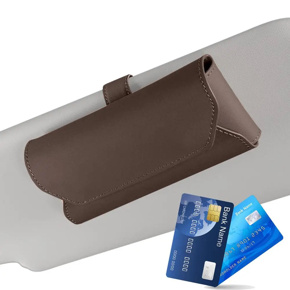 Car Sunglass Holder Glasses Clip Holder For Sun Visor With Magnetic Closure Automotive Eyeglasses Holder Vehicle Visor