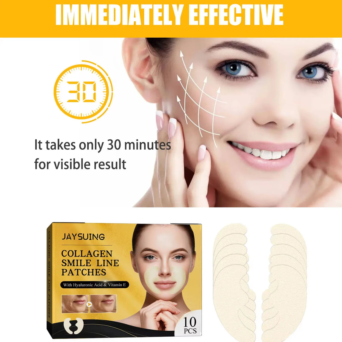 Nasolabial Folds Patch Fade Forehead Lines Anti Ag-ing Mask Face Lifting Firming Moisturizing Collagen Wrinkle Removal Stickers
