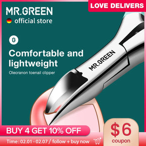 MR.GREEN ingrown Nail Clippers Toenail Cutter Stainless Steel Pedicure Tools Thick Toe Nail Correction Deep Into Nail Grooves