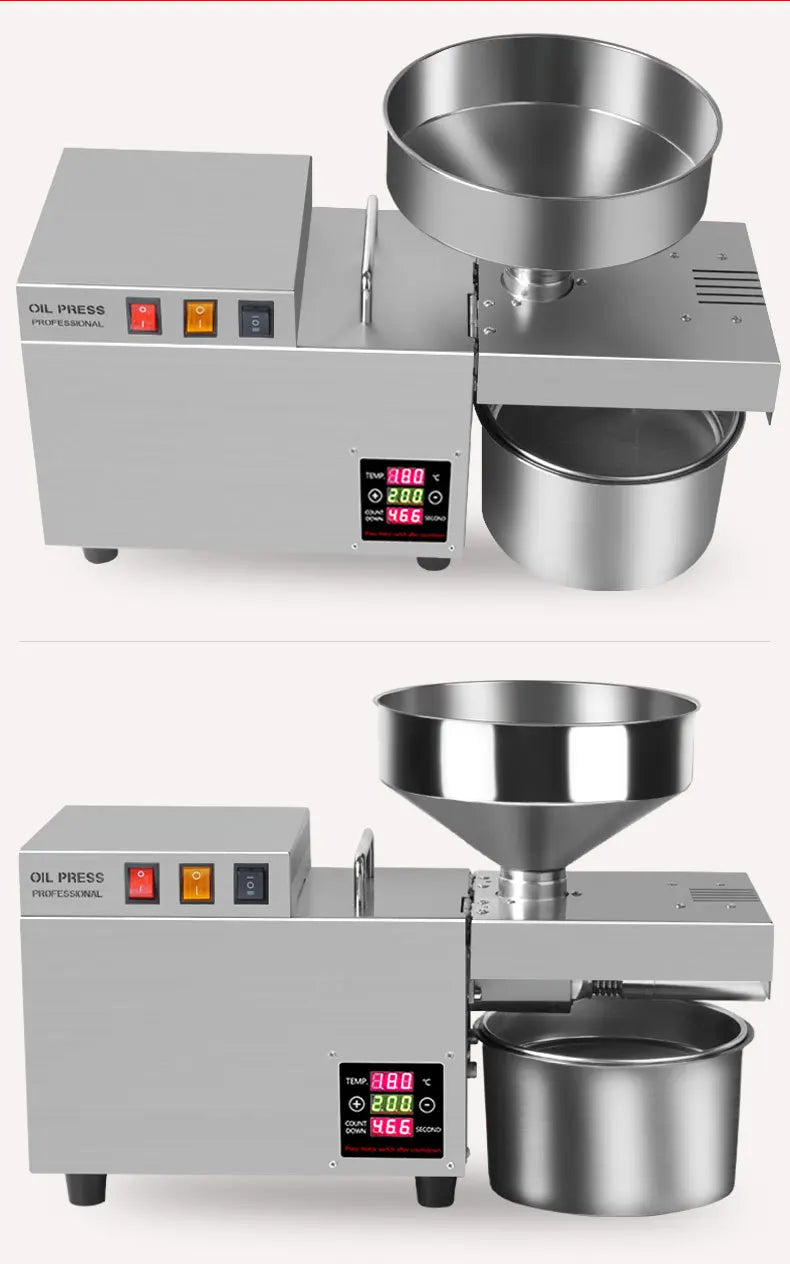 S9S Oil Press Stainless Steel Automatic Cold Press Oil Press Coconut Peanut Kernel Oil Press 110V/220V 1500W (Max)