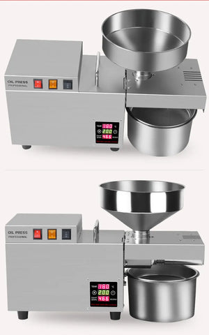 S9S Oil Press Stainless Steel Automatic Cold Press Oil Press Coconut Peanut Kernel Oil Press 110V/220V 1500W (Max)