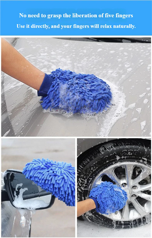 Microfiber Car Washer Sponge Cleaning Car Care Detailing Brushes Washing Towel Auto Gloves Styling Accessories