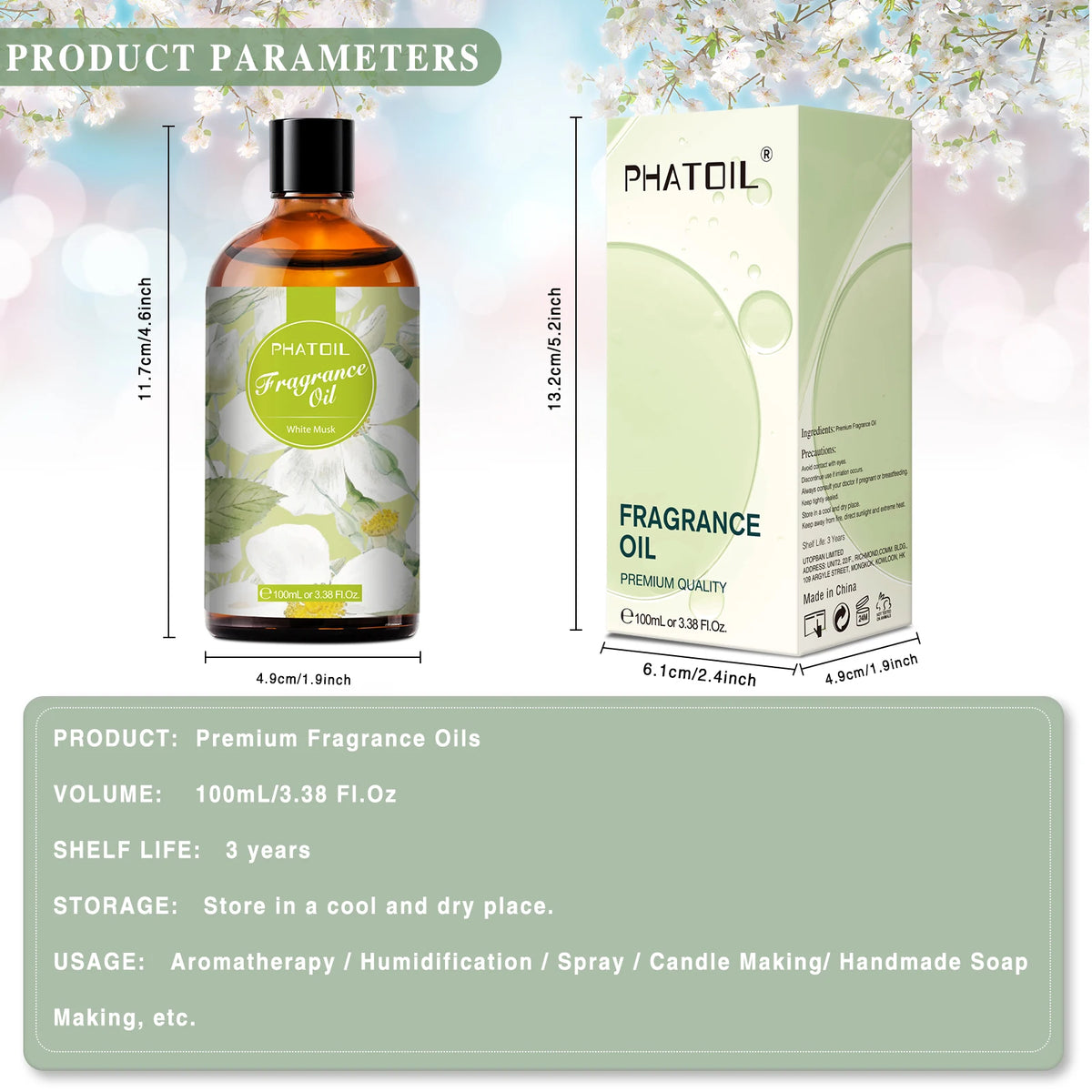 Hot Trend Vault Phatoil fragrance oils 100ml for diffusers and candles, featuring pure scent for DIY crafts and home aromatherapy.