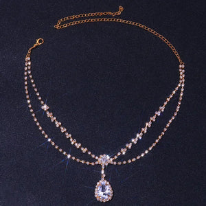 Stone Fans Bling forehead chain for women, crystal bridal headwear with luxurious headpiece design from Hot Trend Vault.
