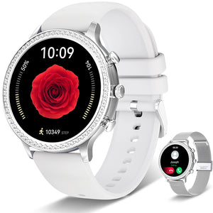 Smart Watches[Calls/Answer], Smartwatch for Android ＆ iPhone Compatible with 100+ Sport Modes/1.32" Touchscreen/200+ Watch Faces