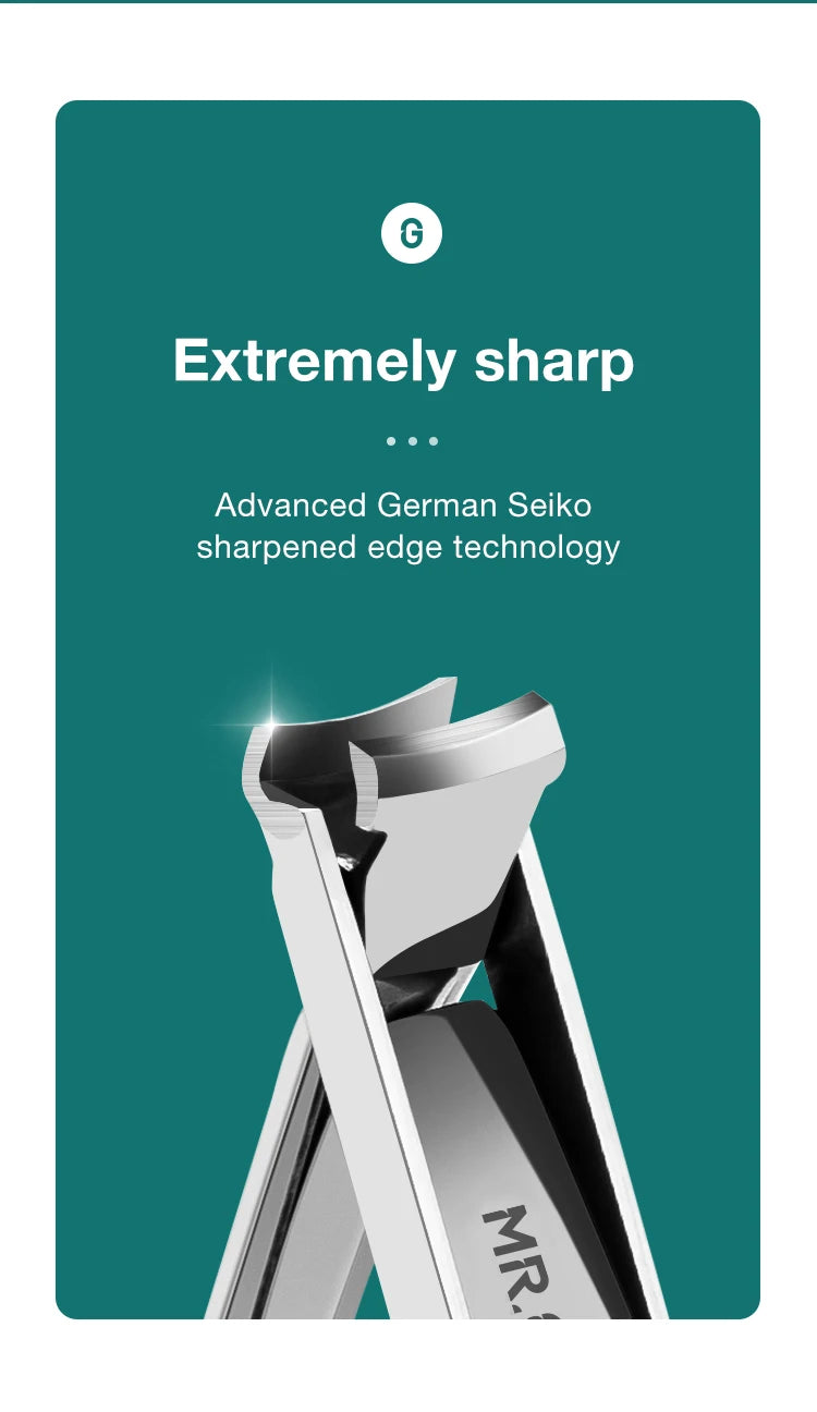 MR.GREEN Ultra-Thin Nail Clippers Collapsible Portable Travel Fingernail Nail Scissors Cutter Stainless Steel Manicure Tools