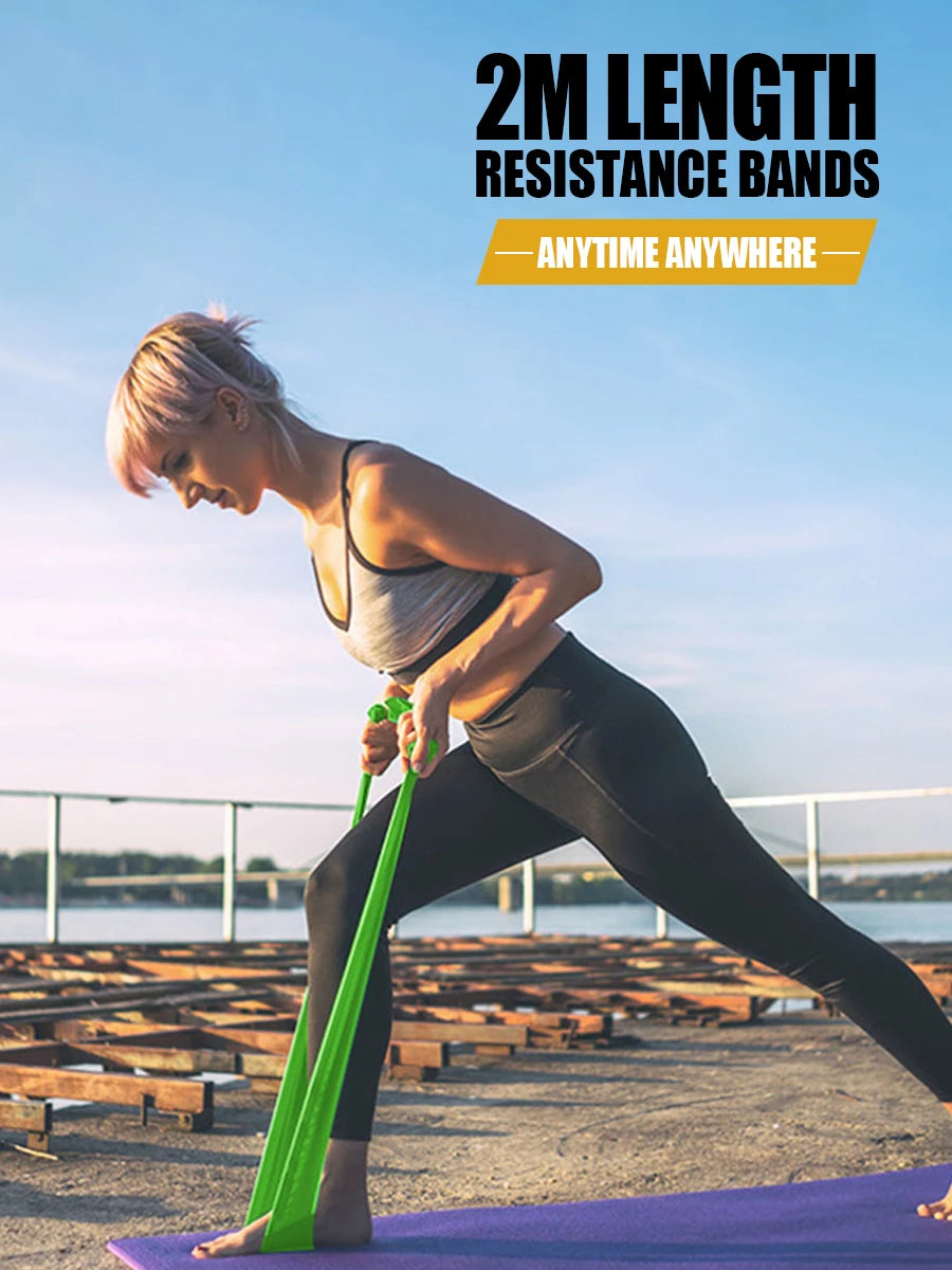 Hot Trend Vault resistance bands set for home fitness, rehab, yoga, and Pilates, featuring elastic exercise bands for versatile workouts.