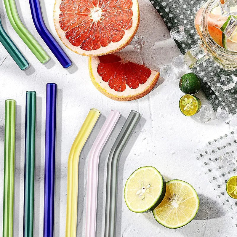 Hot Trend Vault reusable glass straws with cleaning brush, eco-friendly drinkware for eco-conscious shoppers.