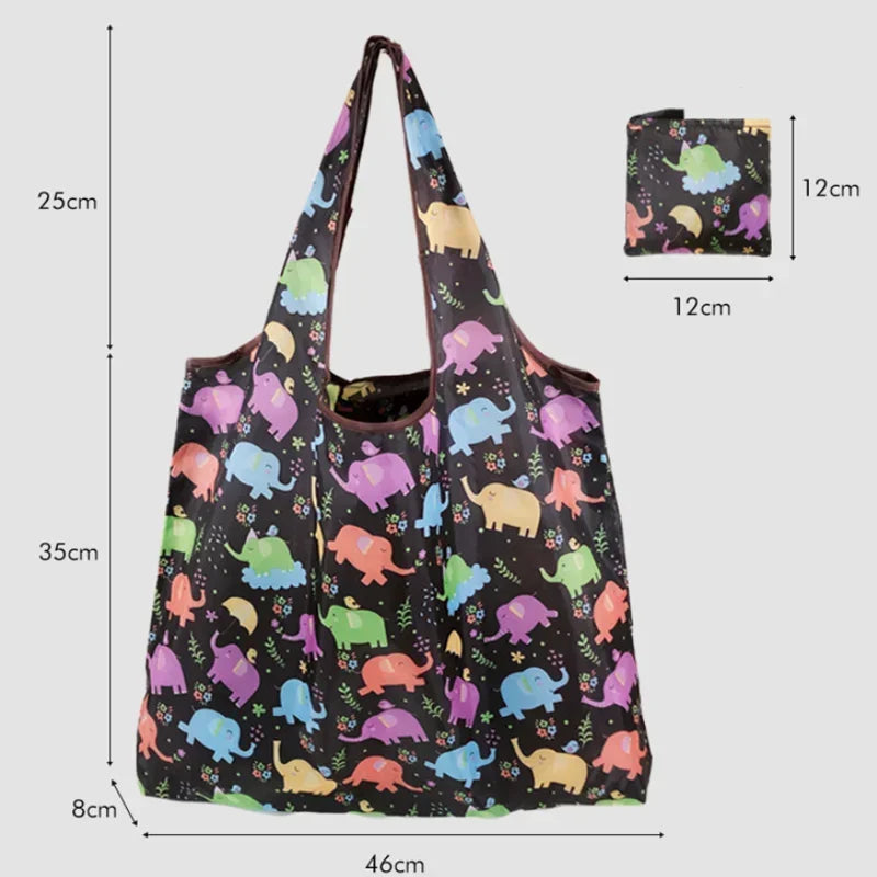 Hot Trend Vault eTyaCN reusable shopping bag for women, large foldable eco tote with case, showing the bag unfolded and ready to use.