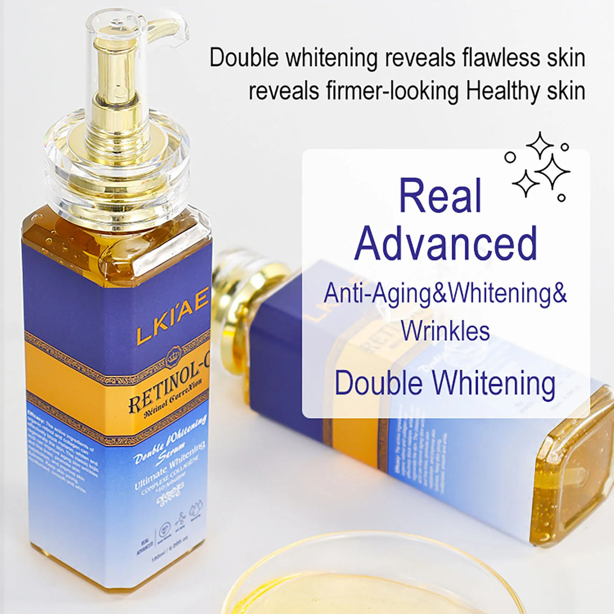 Hot Trend Vault AILKE Retinol Whitening Skin Care Set with anti-wrinkle, dark spot reduction, moisturizing soap for all skin types.
