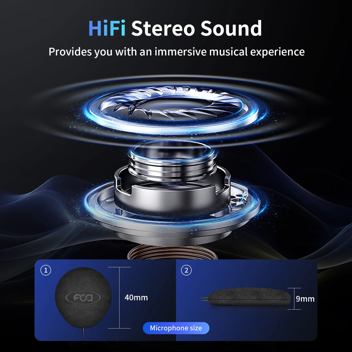 2 pcs Fodsports FX7 Mesh Motorcycle Intercom Bluetooth Helmet Headset BT5.4