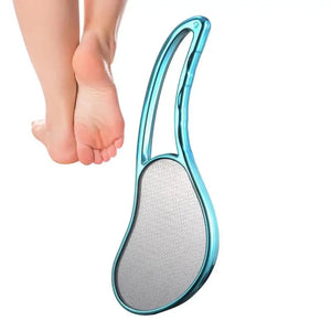 Hot Trend Vault Nano Glass Pedicure Foot File and Callus Remover for home spa foot care, featuring a sleek, transparent glass design.