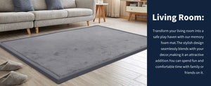 Cream Huloo Sleep non-slip living room rug with solid color, perfect for bedroom decor and minimalist interior style.