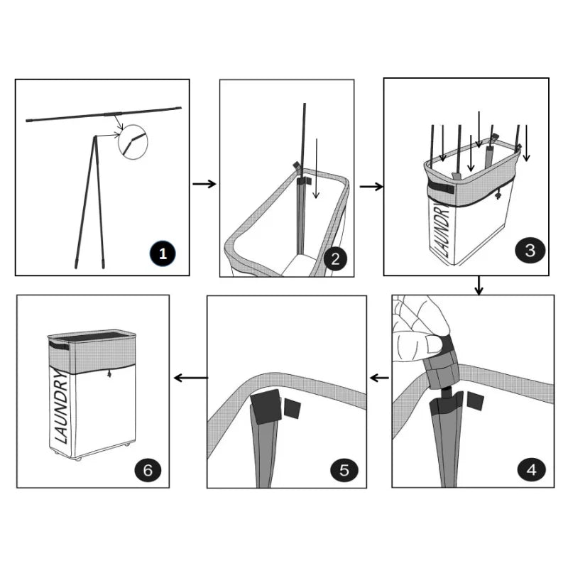 Laundry Basket with Wheels Large Capacity Yoga Mat Storage Basket Multifunctional Foldable Waterproof Dirty Clothes Storage Bag