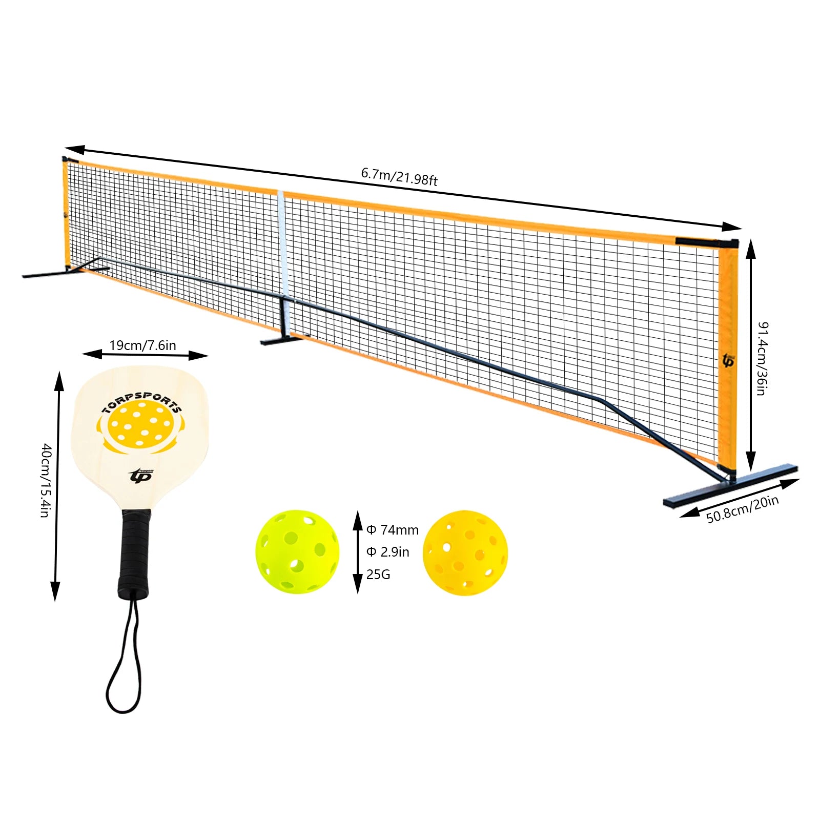 Hot Trend Vault portable pickleball net set with 4 paddles, balls, and carry bag for backyard family fun.