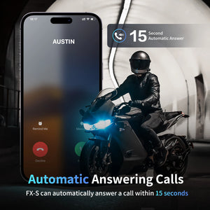 2pcs Fodsports FX-S Motorcycle Intercom Wireless Bluetooth Helmet Headset,1000M,BT5.4