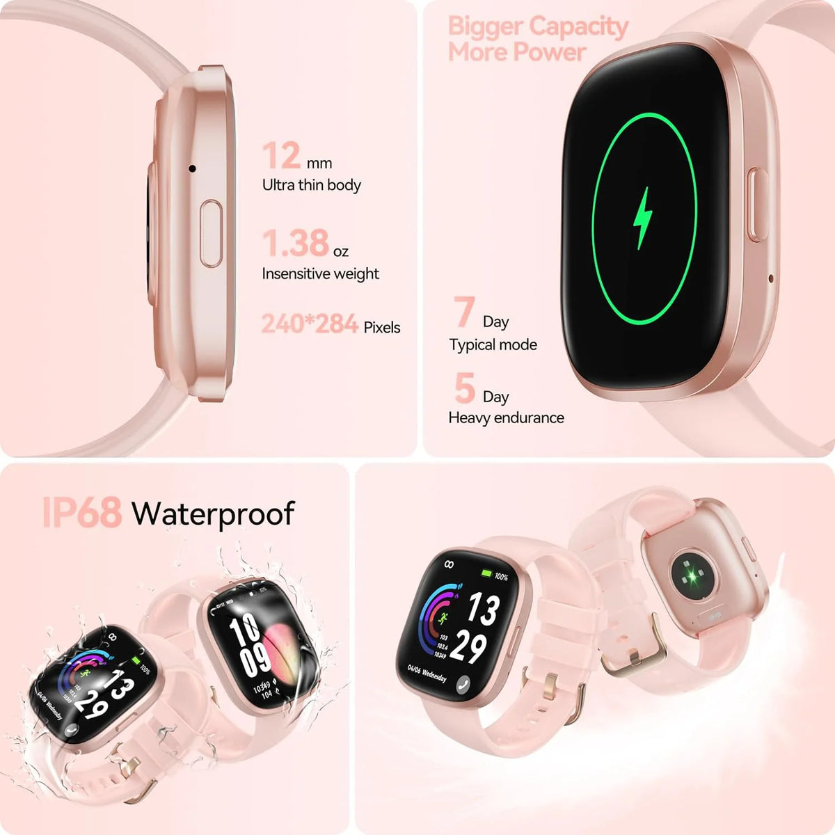 Smart Watch(Answer/Make Call), 1.83" HD Smart Watches for Men Women fitness Tracker Sleep Monitor