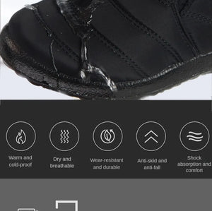 Snow Women Boots Fashion Unisex Shoes Slip On Platform Shoes For Women Ankle Boots Waterproof Plush Winter Shoes Botas Mujer