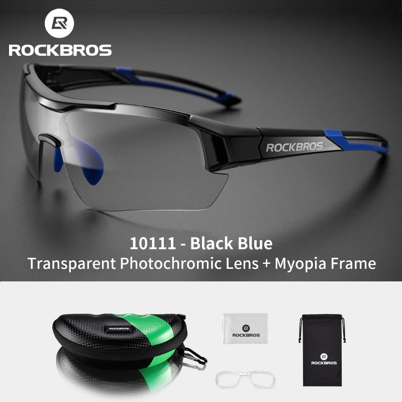 Hot Trend Vault RockBros cycling photochromic glasses with UV400 protection, designed for men outdoor biking or outdoor activities.
