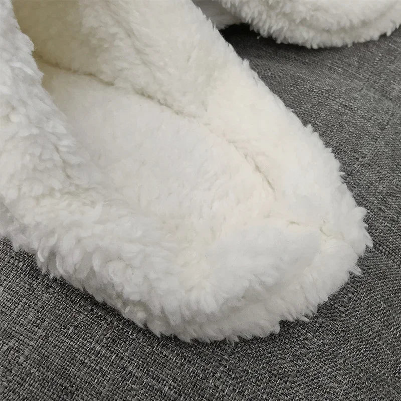 New Winter Warm Ankle Sock Shoe Charms Thicken Plush Insole for Women Men Shoe Covers Removable Plush Liner Shoes Charm Insoles