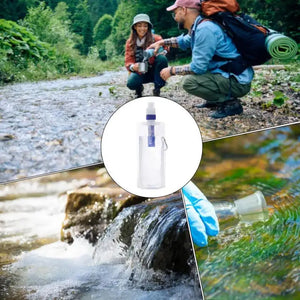 Hot Trend Vault foldable water bottle with built-in filter, ideal for outdoor activities and travel, shown in a compact, flexible design.