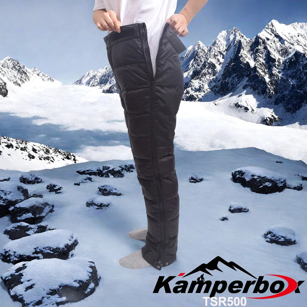 Lightweight Hot Trend Vault men's and women's down winter hiking pants, warm and insulated for cold outdoor activities.