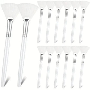 3/6/12pcs Practical Facial Brushes Fan Shape Brush Flat Head Face Mask Applicator Soft Portable Mask Brushes Cosmetic Tools