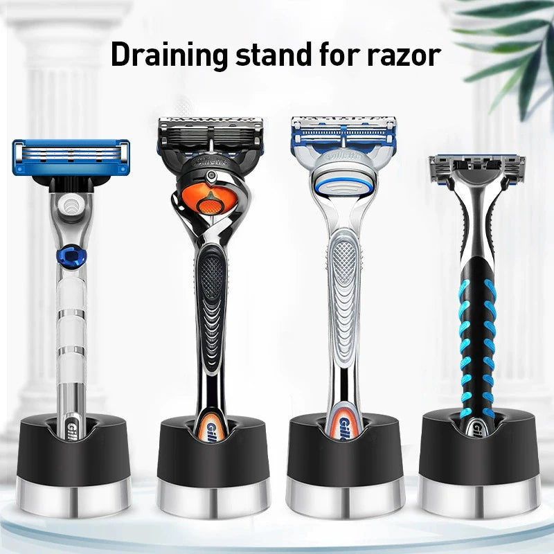 Yunchi Premium shaving stand for Gillette razors by Hot Trend Vault, designed for draining and drying men's razors.