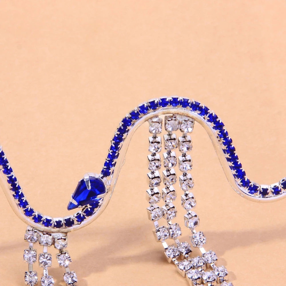 Stonefans Tassel Glasses Frame Women Luxury Retro Sunglasses Bohemian Without Lens Women's Accessories Eyes Glasses Face Jewelry