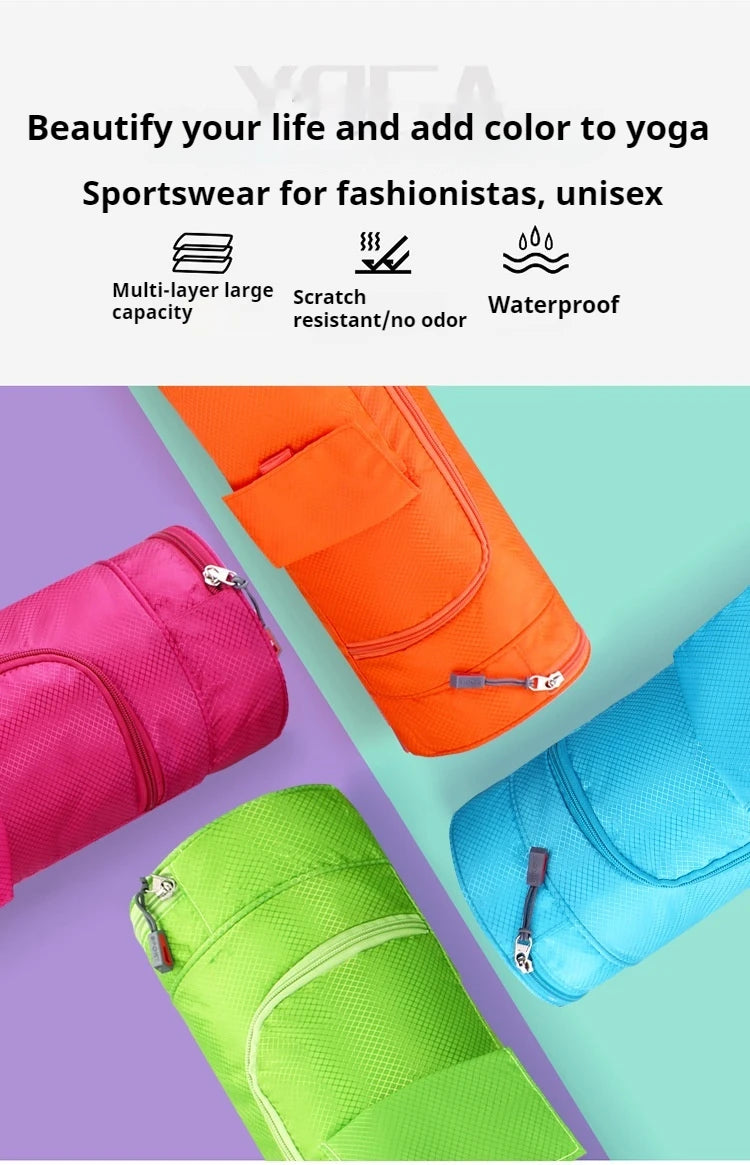 Fitness Sports Yoga Mat Waterproof Bag Multifunction Pocket Yoga Carrier Knapsack Large Capacity Storage Yoga Mat Holder