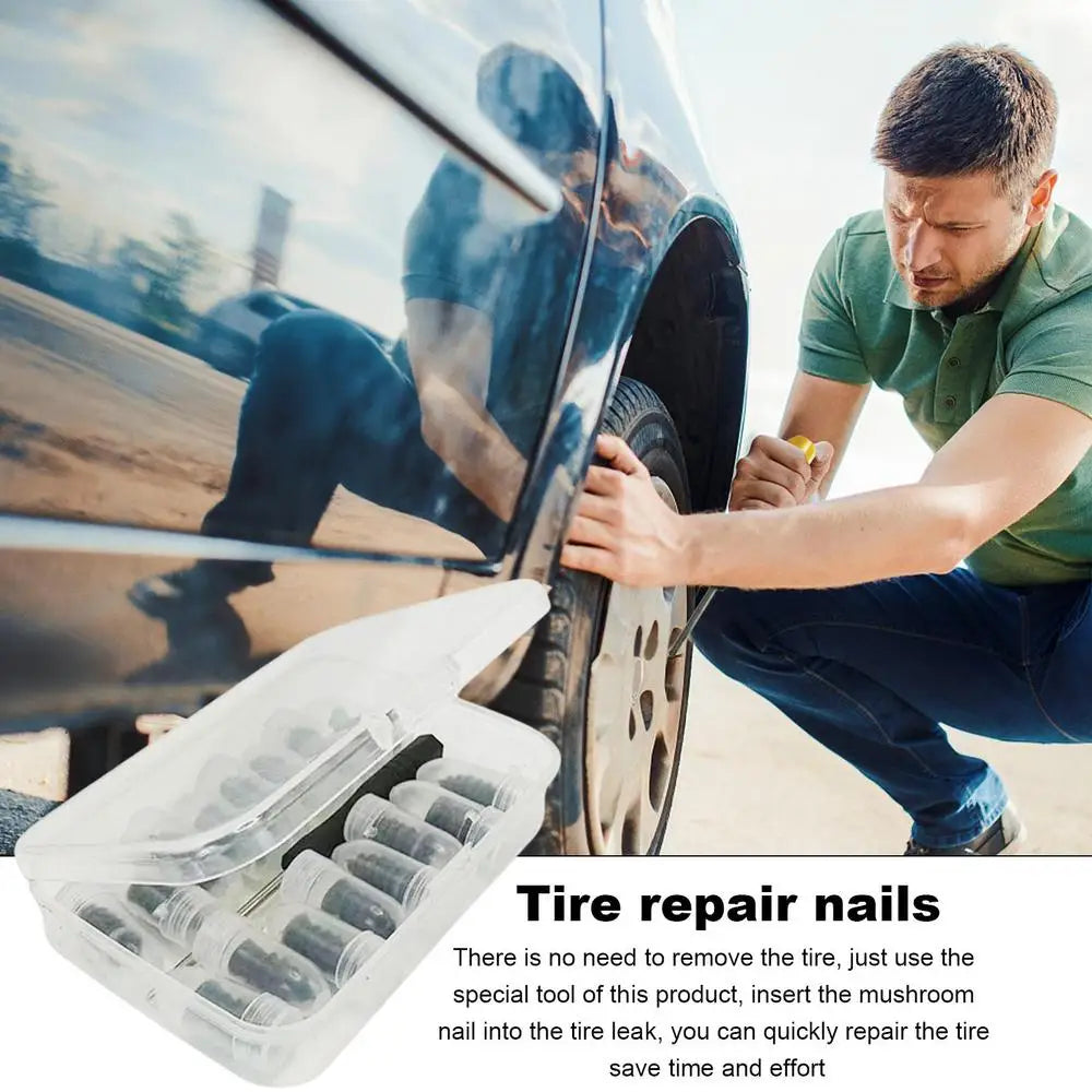 Vacuum Car Tyre Repair Rubber Nail Set Universal Tire Screw Tubeless Repair Tools Accessories Kit for Motorcycle Truck