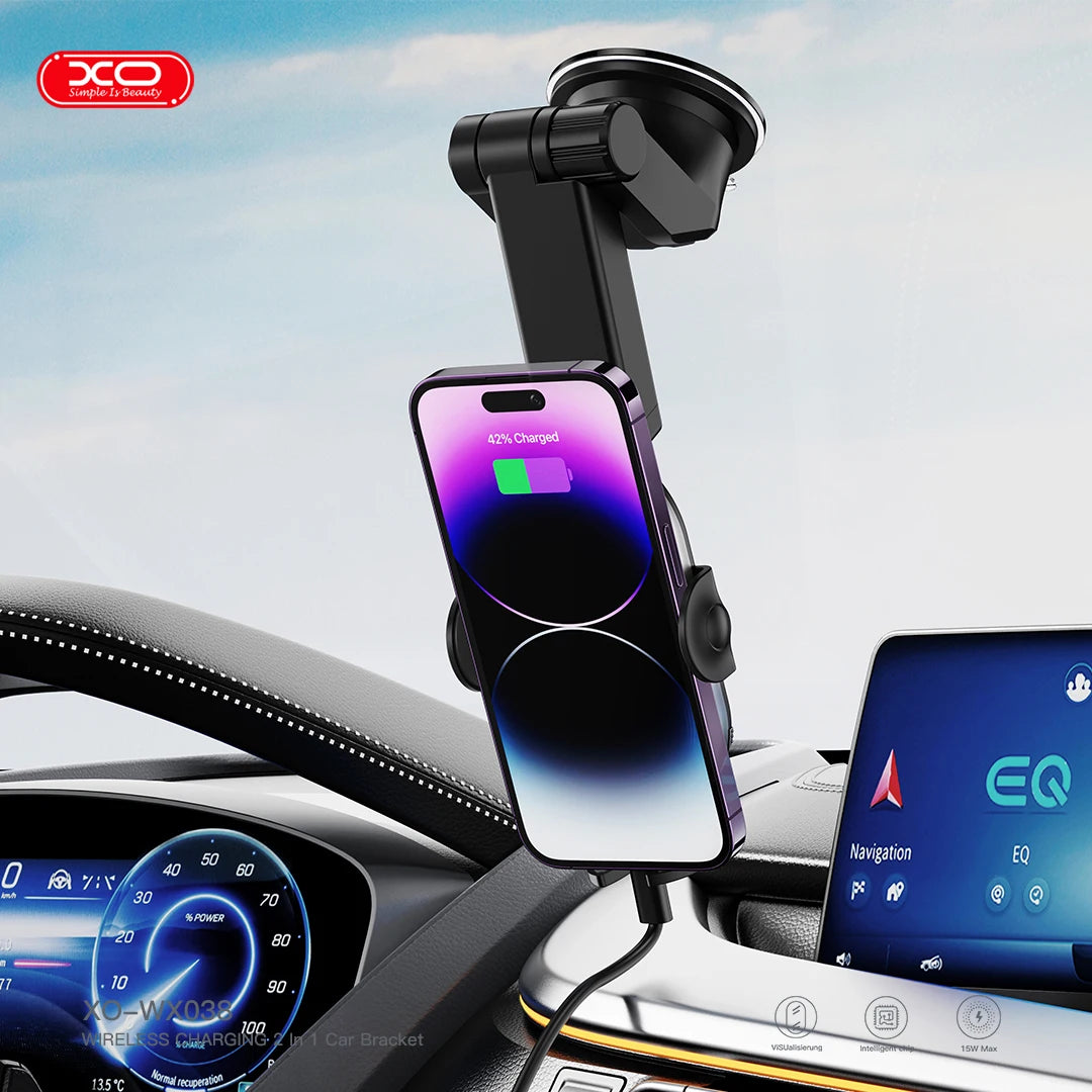 Wireless car charger and magnetic holder with suction cup and air vent mount, compatible with Hot Trend Vault for driver convenience